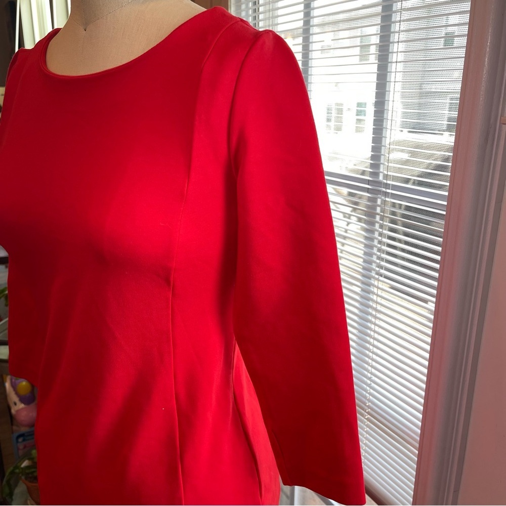 J.Crew Red Ponte Mini Dress Work Holiday Date Night XXS - Picture 4 of 13